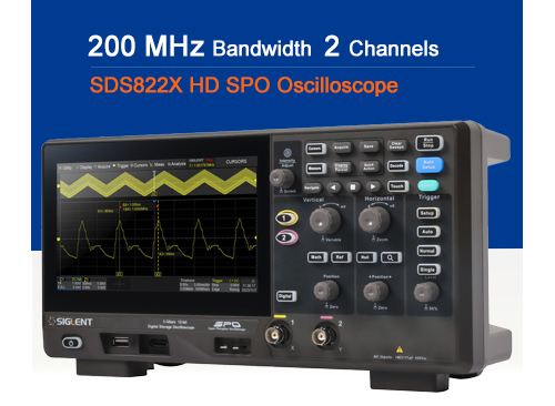 TestEquity: Siglent SDS822X HD MSO Oscilloscope, 2 Channel, 200MHz